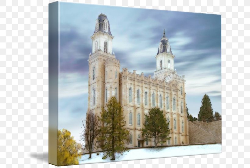 Manti Utah Temple Cathedral Middle Ages Gallery Wrap, PNG, 650x554px, Manti Utah Temple, Architecture, Art, Building, Canvas Download Free