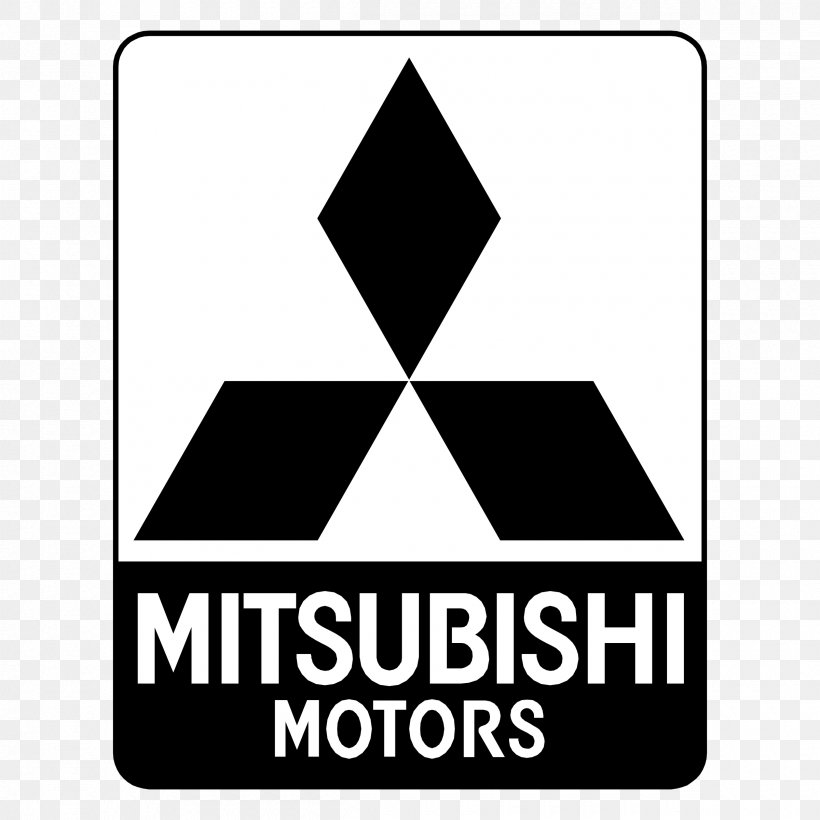 Mitsubishi Motors Logo Mitsubishi Triton Car, PNG, 2400x2400px, Mitsubishi Motors, Area, Black, Black And White, Bmp File Format Download Free