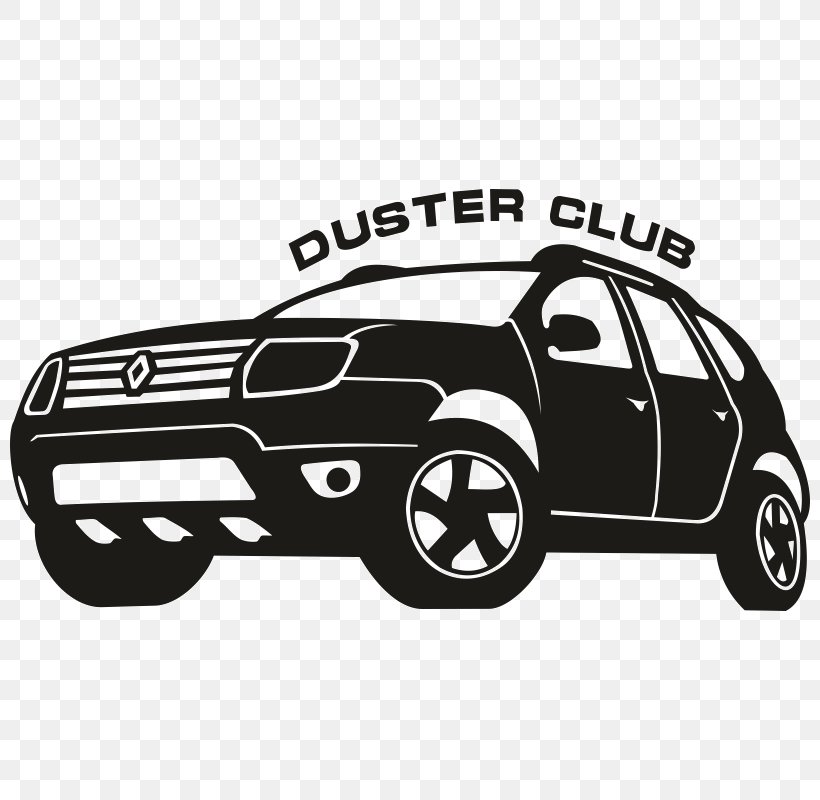 Dacia Duster Renault Car Sticker Saint Petersburg, PNG, 800x800px, Dacia Duster, Automotive Design, Automotive Exterior, Black And White, Brand Download Free
