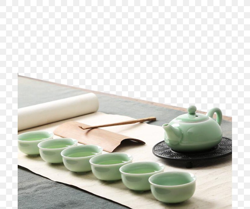 Teapot Tea Set Celadon Teacup, PNG, 703x687px, Tea, Celadon, Ceramic, Ceramic Glaze, Chinese Ceramics Download Free