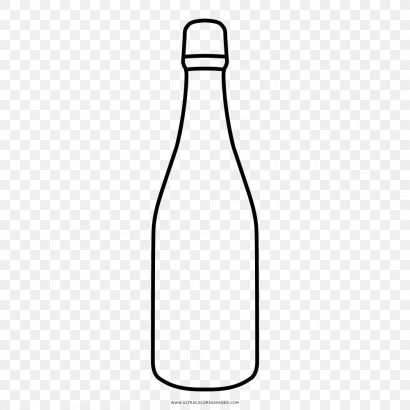 Water Bottles Champagne Beer Bottle Glass Bottle Drawing, PNG, 1000x1000px, Water Bottles, Beer, Beer Bottle, Black And White, Bottle Download Free