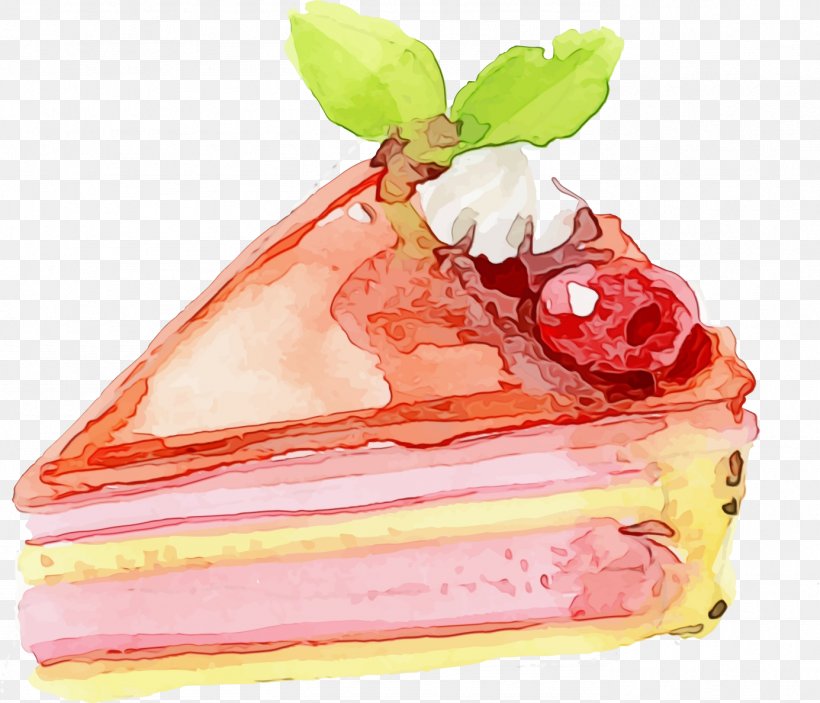 Food Dessert Cuisine Dish Pink, PNG, 1385x1188px, Watercolor, Cuisine, Dessert, Dish, Food Download Free
