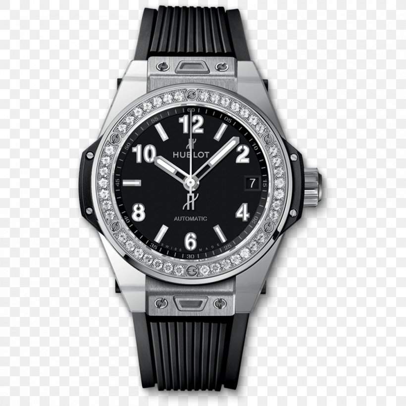 Hublot Automatic Watch Luneta Diamond, PNG, 1000x1000px, Hublot, Automatic Watch, Brand, Bucherer Group, Chronograph Download Free