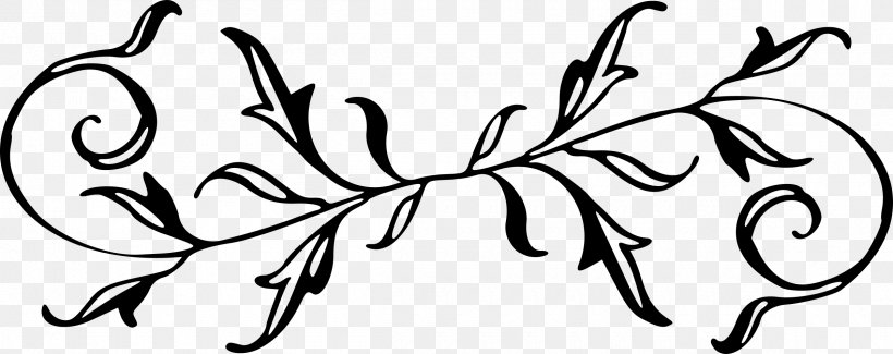 Black And White Photography Clip Art, PNG, 2400x954px, Black And White, Artwork, Branch, Butterfly, Decorative Arts Download Free