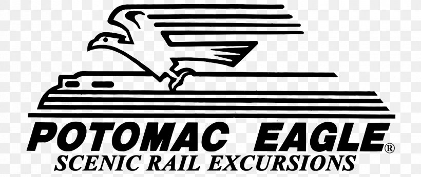 Potomac Eagle Scenic Railroad Train Eagle Drive Logo, PNG, 1728x730px, Train, Black And White, Brand, Brochure, Charleston Download Free