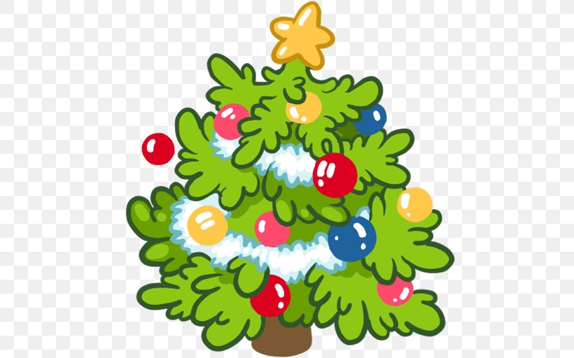 Christmas Tree Sticker Telegram VKontakte Clip Art, PNG, 512x512px, Christmas Tree, Animated Film, Artwork, Branch, Christmas Download Free