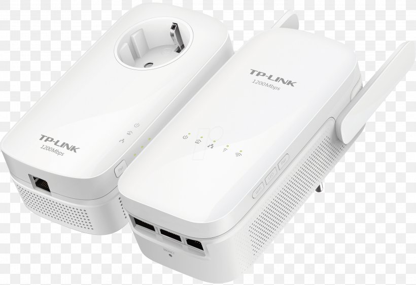 TP-Link Power-line Communication HomePlug Gigabit Ethernet, PNG, 2953x2024px, Tplink, Adapter, Computer Network, Data Transfer Rate, Electronic Device Download Free