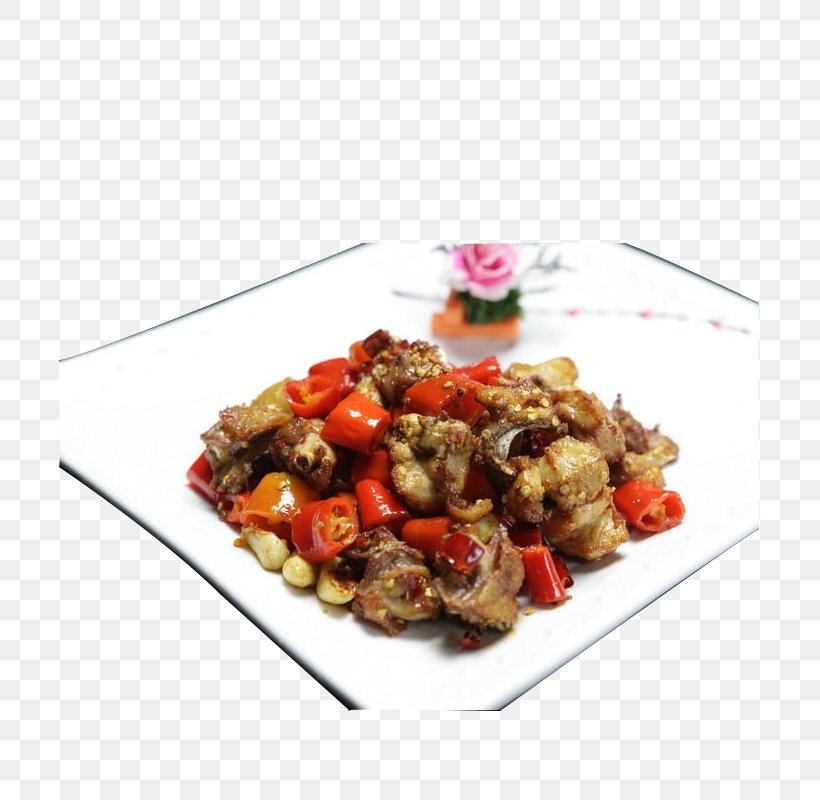 Laziji Fried Chicken Vegetarian Cuisine Dish, PNG, 800x800px, Laziji, Caponata, Capsicum Annuum, Chicken, Chili Pepper Download Free