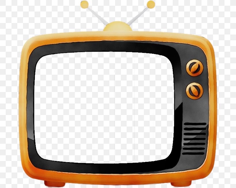 Television Yellow Media Screen Television Set, PNG, 693x654px, Watercolor, Display Device, Media, Paint, Screen Download Free