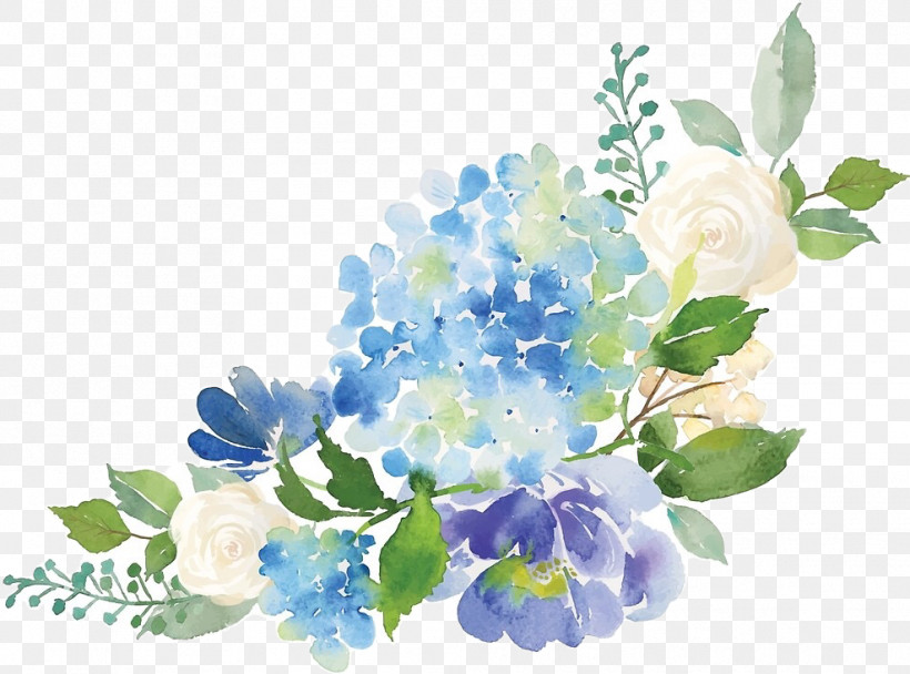 Flower Blue Plant Watercolor Paint Cut Flowers, PNG, 988x733px, Flower, Blue, Bouquet, Cornales, Cut Flowers Download Free