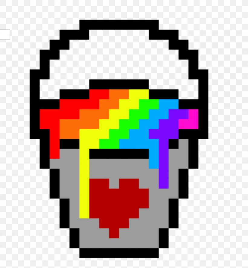Pixel Art, PNG, 1024x1106px, Pixel Art, Art, Paint By Number, Rainbow Bucket, Rectangle Download Free