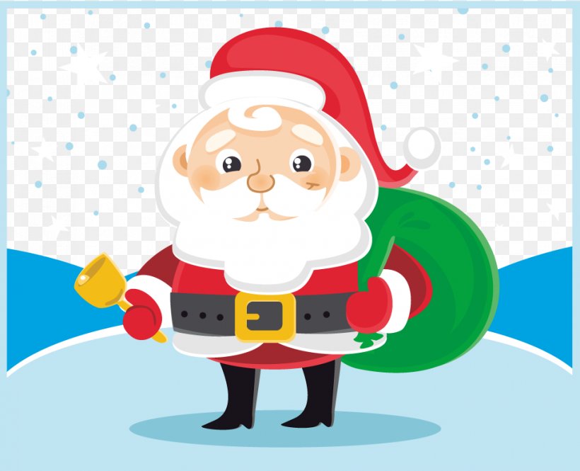 Santa Claus Cartoon Clip Art, PNG, 966x784px, Santa Claus, Art, Bell, Cartoon, Christmas Download Free