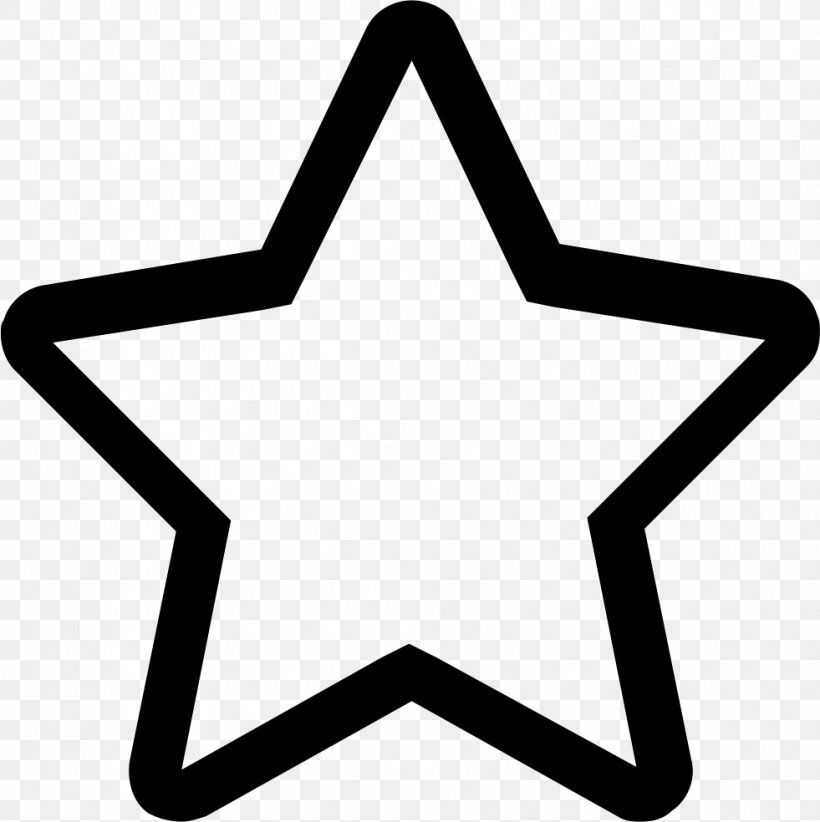 Star, PNG, 981x984px, Drawing, Area, Black And White, Point, Shape Download Free