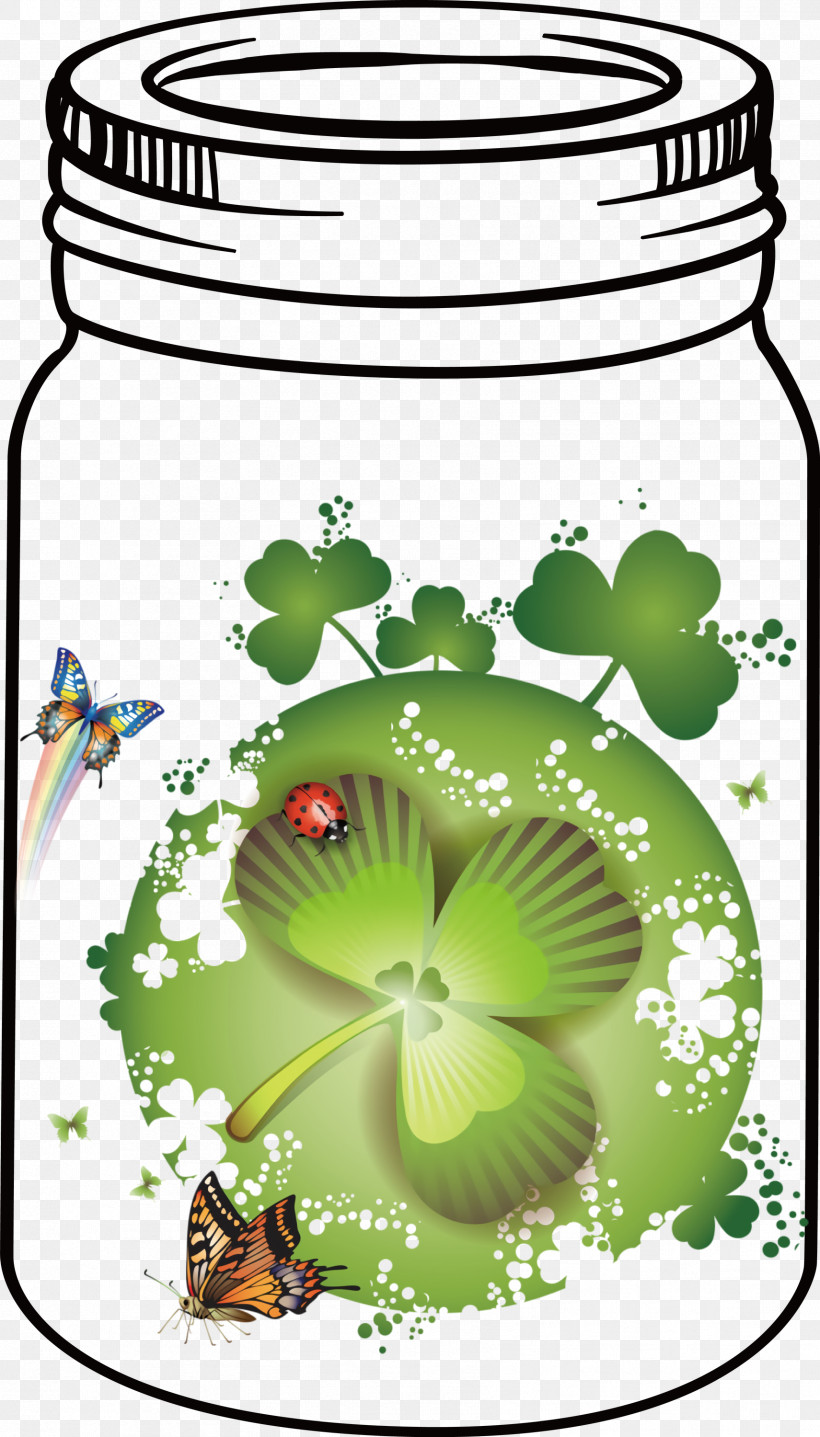 St Patricks Day Mason Jar, PNG, 1711x3000px, St Patricks Day, Biology, Flower, Green, Leaf Download Free