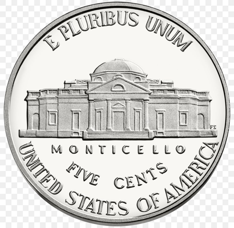 Philadelphia Mint Jefferson Nickel Buffalo Nickel Coin, PNG, 800x800px, Philadelphia Mint, Area, Black And White, Brand, Buffalo Nickel Download Free