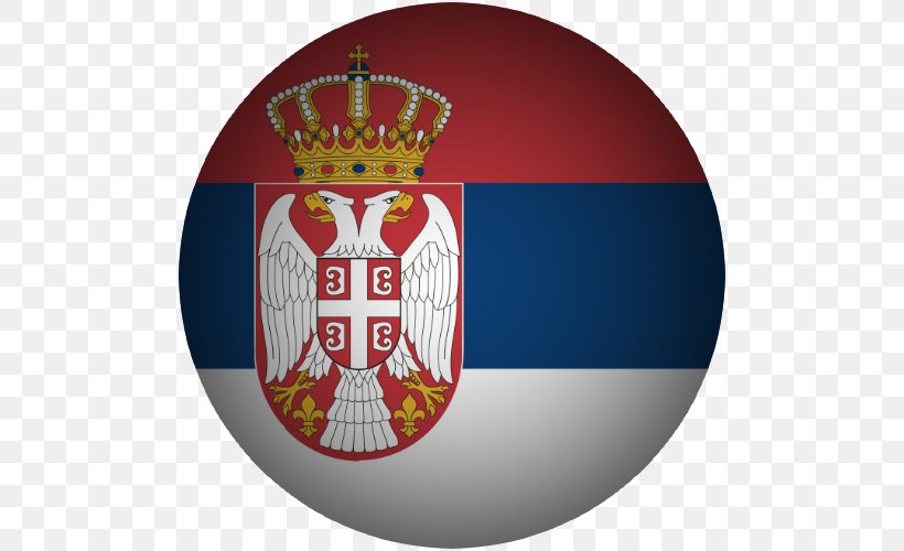 Flag Of Serbia National Flag Flag Of Albania, PNG, 500x500px, Serbia, Badge, Christmas Ornament, Crest, Emblem Download Free