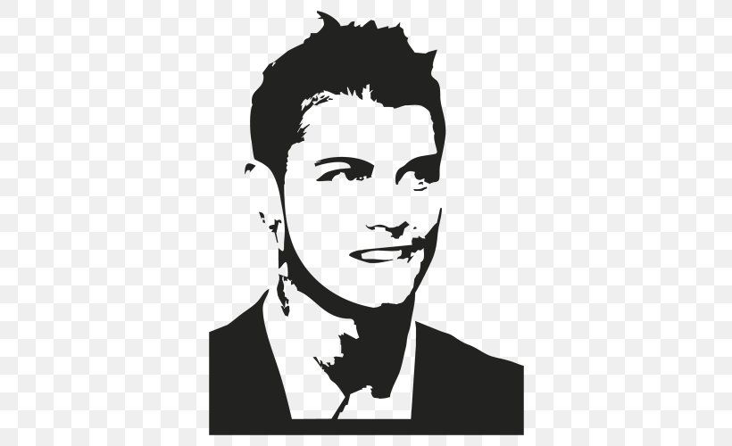 Real Madrid C.F. Portugal National Football Team Stencil Silhouette Football Player, PNG, 500x500px, Real Madrid Cf, Art, Beauty, Black, Black And White Download Free