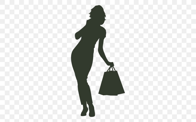 Silhouette Woman, PNG, 512x512px, Silhouette, Arm, Bag, Clothing, Fashion Download Free