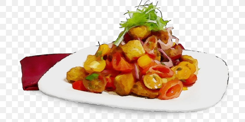 Vegetarian Cuisine Vegetable Garnish Side Dish Cuisine, PNG, 775x410px, Watercolor, Cuisine, Dish, Frying, Garnish Download Free