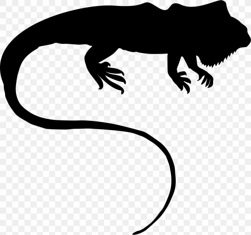 Common Iguanas Reptile, PNG, 981x922px, Common Iguanas, Animal Figure, Artwork, Black, Black And White Download Free