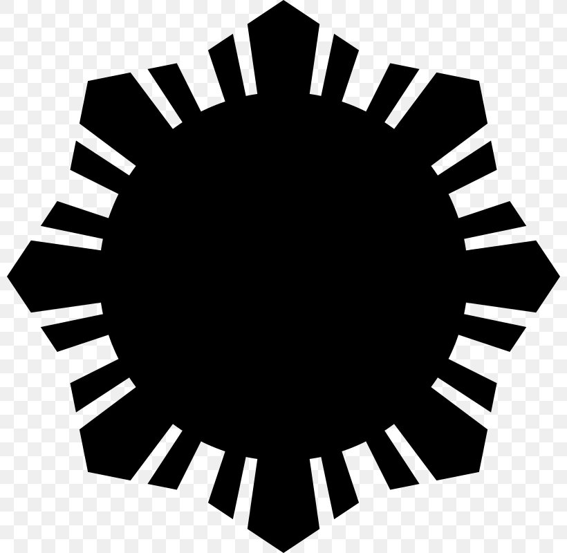 Flag Of The Philippines Solar Symbol Clip Art, PNG, 800x800px, Philippines, Baybayin, Black, Black And White, Coat Of Arms Of The Philippines Download Free