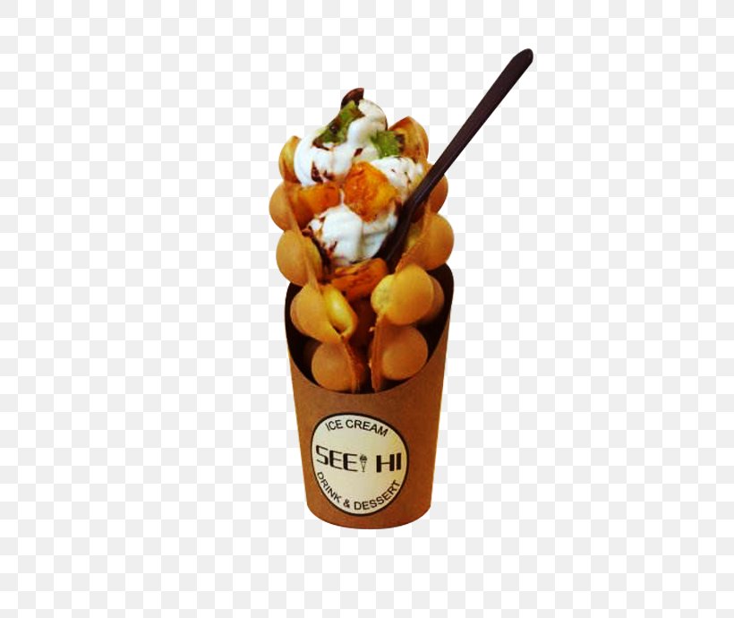 Ice Cream Egg Waffle Bizcocho Mango Fruit, PNG, 517x690px, Ice Cream, Bizcocho, Cuisine, Designer, Dessert Download Free