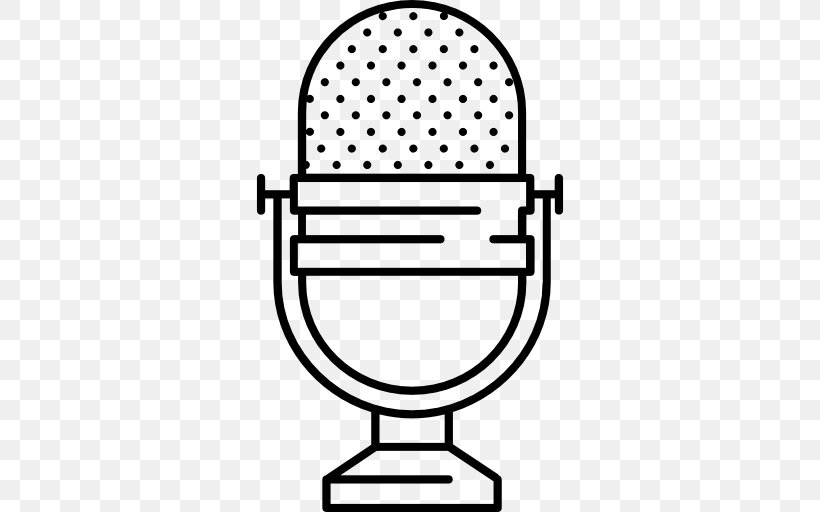 Microphone Human Behavior Line Clip Art, PNG, 512x512px, Microphone, Area, Audio, Behavior, Black And White Download Free