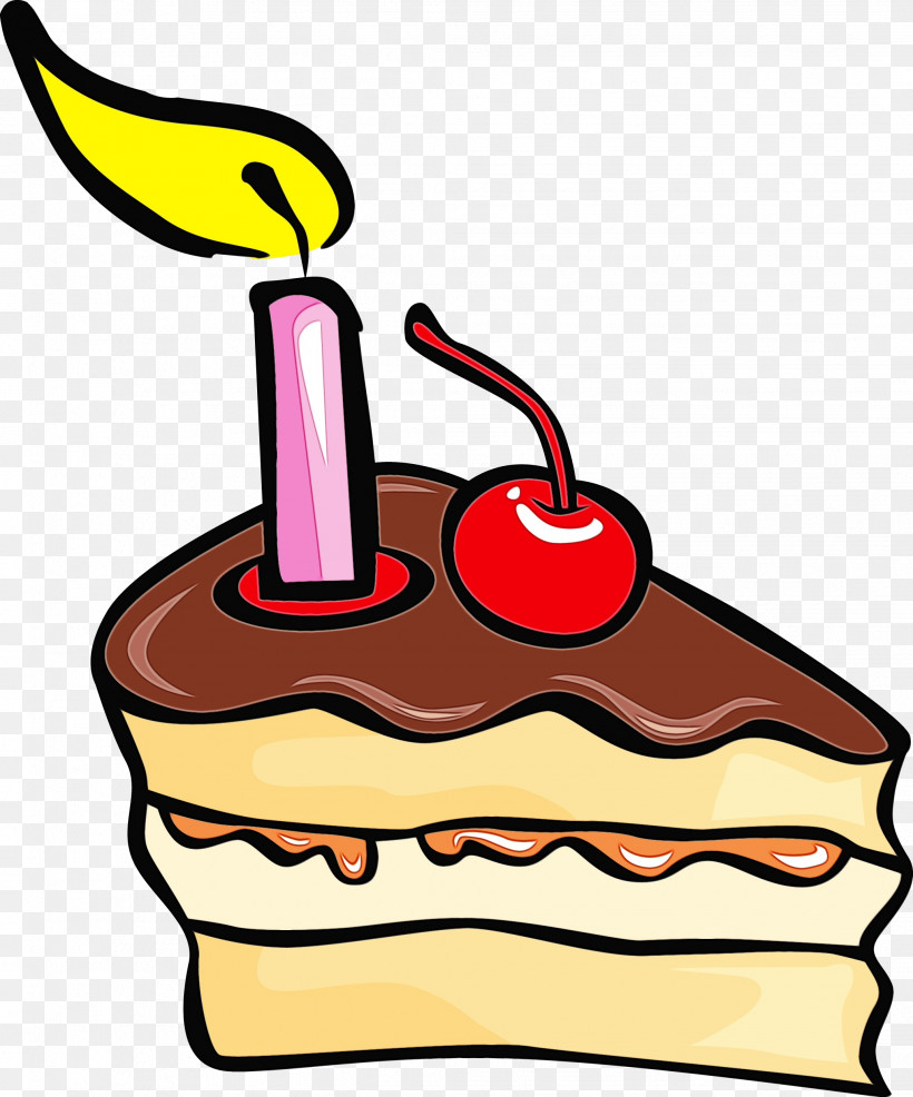 Birthday Candle, PNG, 2066x2485px, Watercolor, Baked Goods, Birthday Candle, Cake, Cartoon Download Free