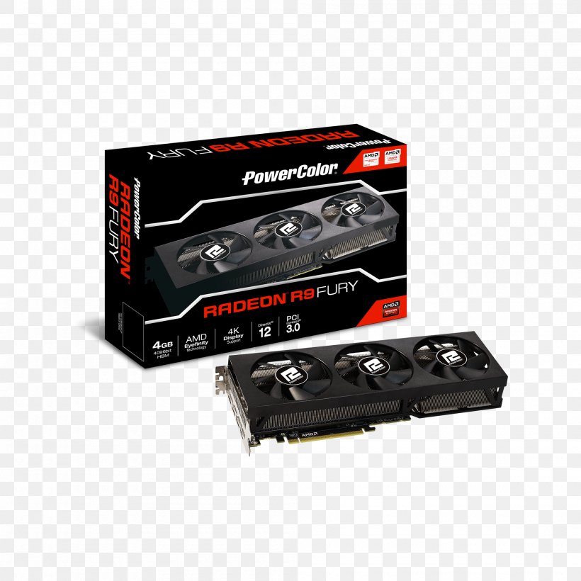 Graphics Cards & Video Adapters Radeon PowerColor High Bandwidth Memory Advanced Micro Devices, PNG, 2000x2000px, Graphics Cards Video Adapters, Advanced Micro Devices, Amd Crossfirex, Bit, Computer Hardware Download Free