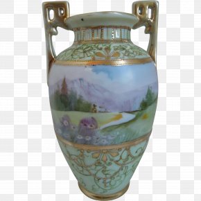 Vase - Vase Porcelain Pottery Urn Lid PNG