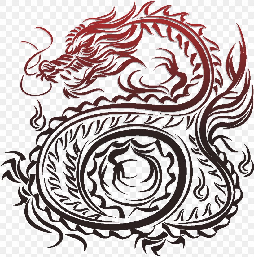 Chinese Dragon Clip Art, PNG, 1019x1033px, Dragon, Art, Artwork, Black And White, Chinese Dragon Download Free