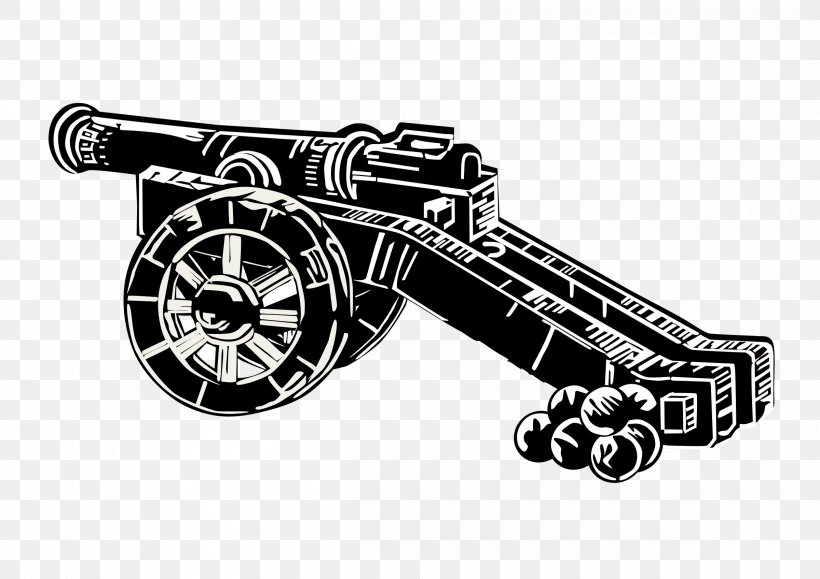 Gunpowder Artillery In The Middle Ages Cannon Clip Art, PNG, 2400x1697px, Middle Ages, Artillery, Autocad Dxf, Automotive Design, Black And White Download Free