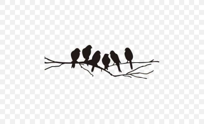Wall Decal Sticker Nursery, PNG, 500x500px, Wall Decal, Beak, Bedroom, Bird, Black And White Download Free