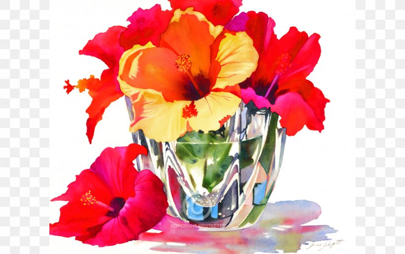 WaterColor, Florida Cut Flowers Mallows Floral Design, PNG, 1000x630px, Watercolor Florida, Anne Abgott Water Colors, Annual Plant, Artist, Cut Flowers Download Free