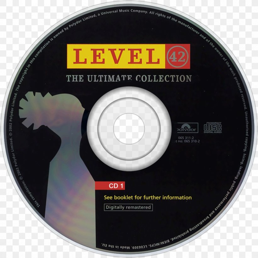 Compact Disc Level 42 The Definitive Collection Disk Image Running In The Family, PNG, 1000x1000px, Watercolor, Cartoon, Flower, Frame, Heart Download Free
