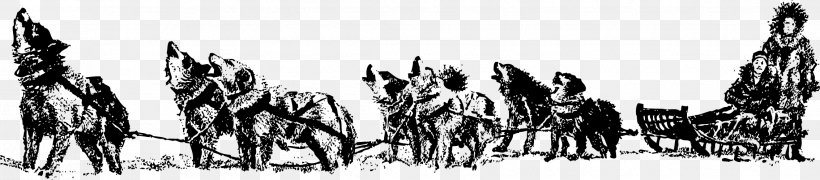 Siberian Husky Sled Dog Dog Sled Clip Art, PNG, 2268x498px, Siberian Husky, Alaskan Husky, Black And White, Dog, Dog Sled Download Free