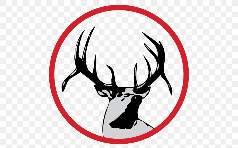 Elkhorn High School Antler National Secondary School Reindeer, PNG, 512x512px, Antler, Artwork, Black And White, Deer, Elk Download Free