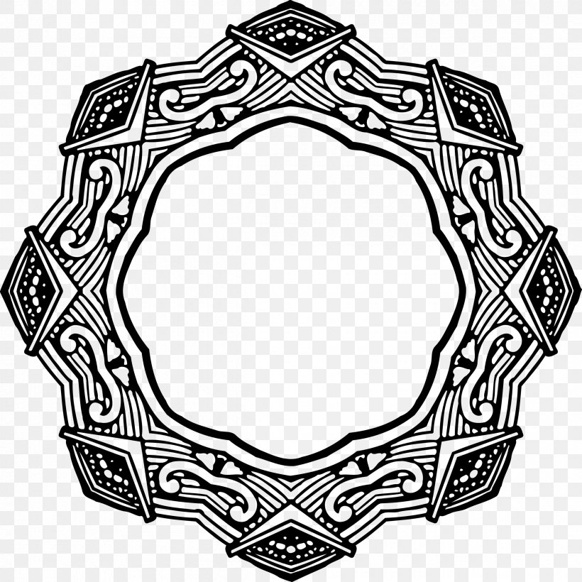 Picture Frames Circle Clip Art, PNG, 2400x2400px, Picture Frames, Area, Art, Black, Black And White Download Free