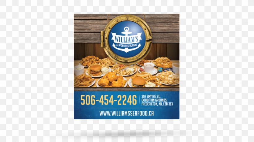 William's Seafood Restaurant Advertising Graphic Design Web Design Creative Juices, PNG, 988x554px, Advertising, Brand, Colony Of New Brunswick, Creative Juices, Creativity Download Free