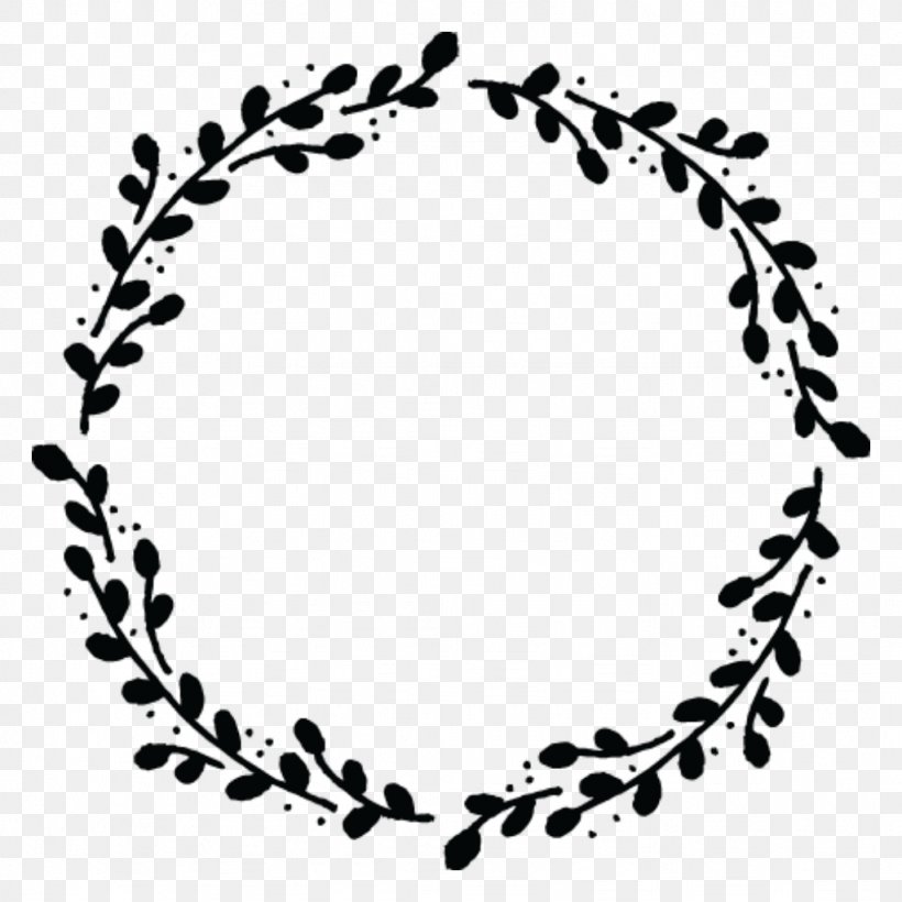 Wreath Drawing Clip Art, PNG, 1024x1024px, Wreath, Black, Black And White, Body Jewelry, Branch Download Free