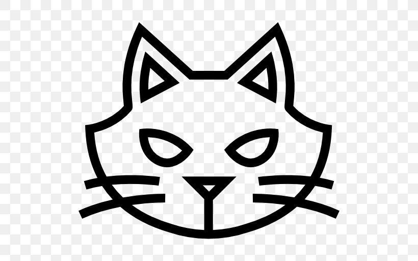 Clipart Cat Face Outline, PNG, 512x512px, Cat, Animal, Blackandwhite, Cartoon, Coloring Book Download Free