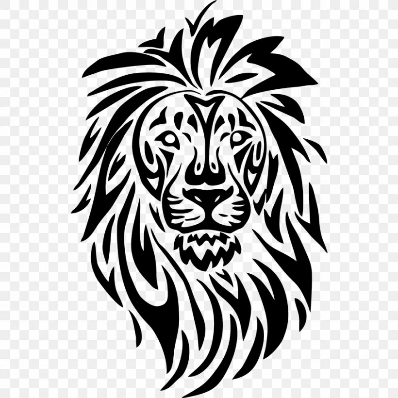 Black lion logo Lionhead rabbit Tattoo Tiger lion face mammal animals  png  PNGEgg