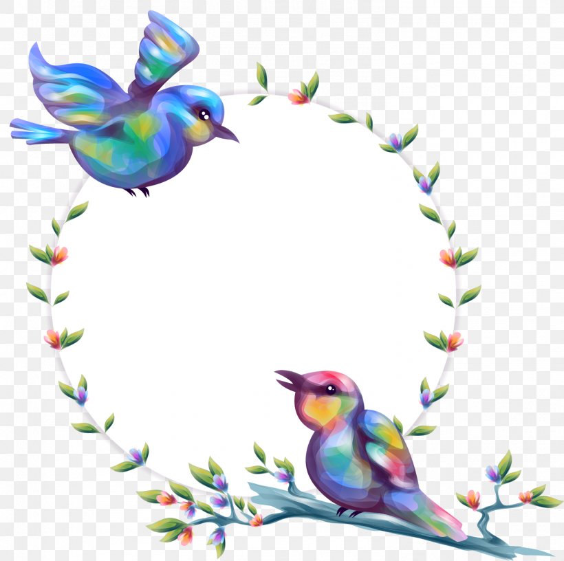 Vector Color Decorative Wreath Birds, PNG, 1495x1488px, Bird, Art, Beak, Branch, Child Download Free