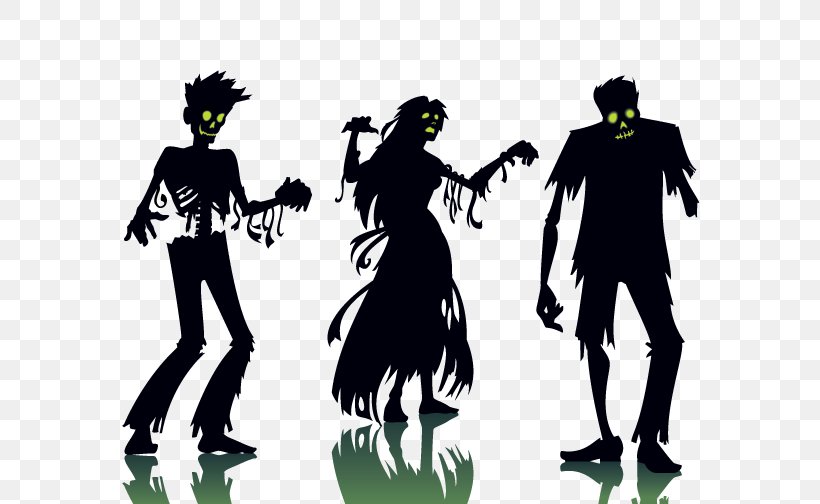 Vector Graphics Illustration Silhouette Zombie, PNG, 648x504px, Silhouette, Art, Dance, Depositphotos, Fictional Character Download Free