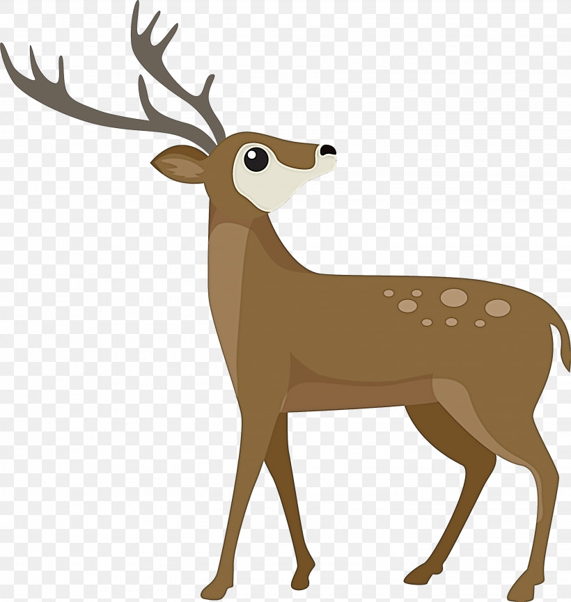 Reindeer, PNG, 2841x3000px, Watercolor Reindeer, Animal Figure, Antelope, Antler, Deer Download Free