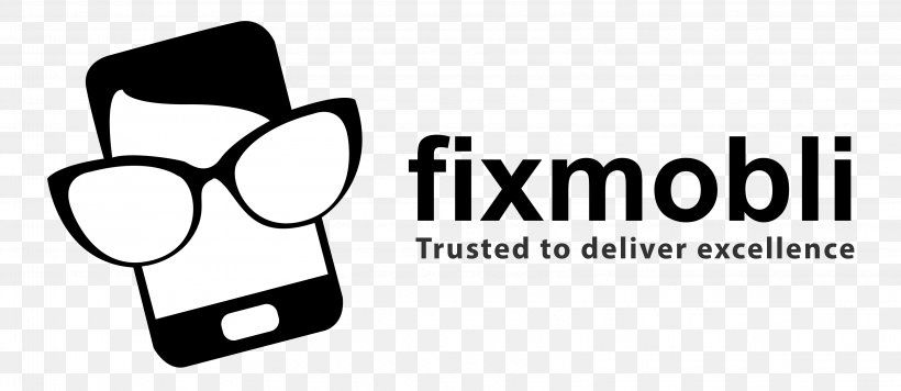 Fixmobli.com (mobile Repair Sector- 56) Service Product Logo Glasses, PNG, 3254x1416px, Service, Area, Black, Black And White, Brand Download Free