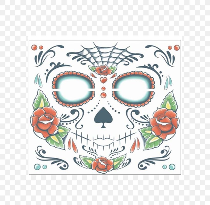 Calavera Day Of The Dead Face Tattoo Skull, PNG, 600x797px, Calavera, Abziehtattoo, Art, Bone, Candy Download Free