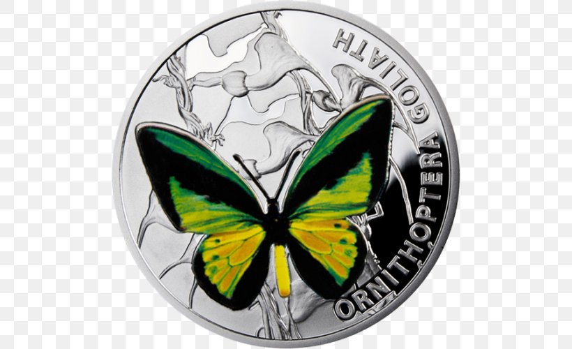 Silver Coin Commemorative Coin Numismatics, PNG, 500x500px, Coin, Brush Footed Butterfly, Butterfly, Coin Set, Commemorative Coin Download Free