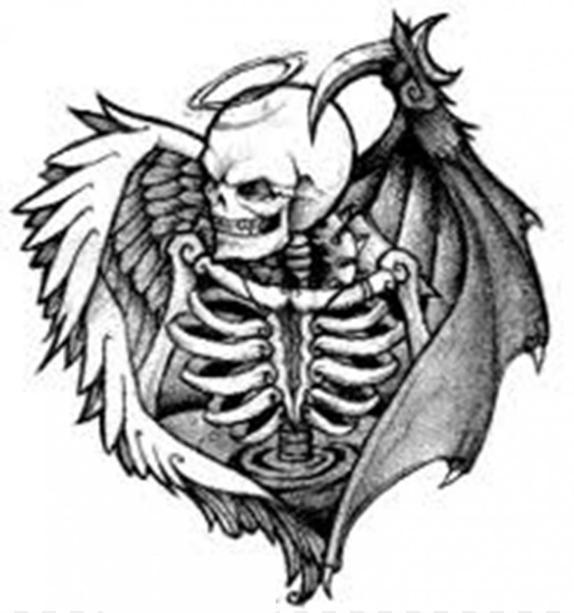 Evil skull illustration lineart on white background  CanStock
