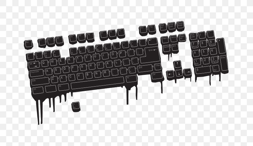 Computer Keyboard Wall Decal Sticker, PNG, 680x472px, Computer Keyboard, Cherry, Computer, Decal, Decorative Arts Download Free